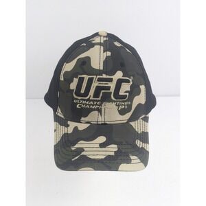 UFC Ultimate Fighting Championship Camo Baseball Cap Black Fitted Flex Fit 2007‎